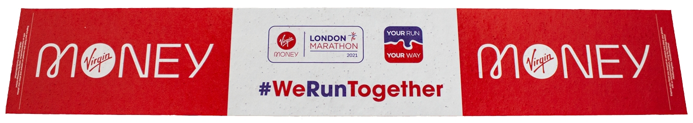 Cinta de llegada del Maratón virtual de Londres 2021