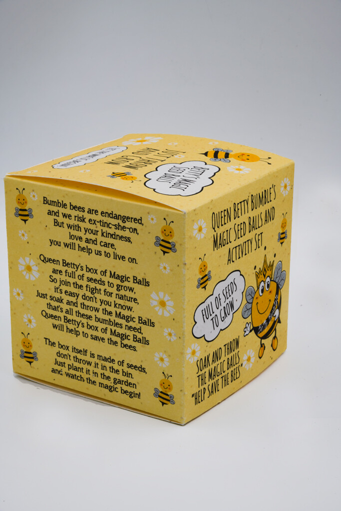 Packaging en papel con semillas para salvar a las abejas.